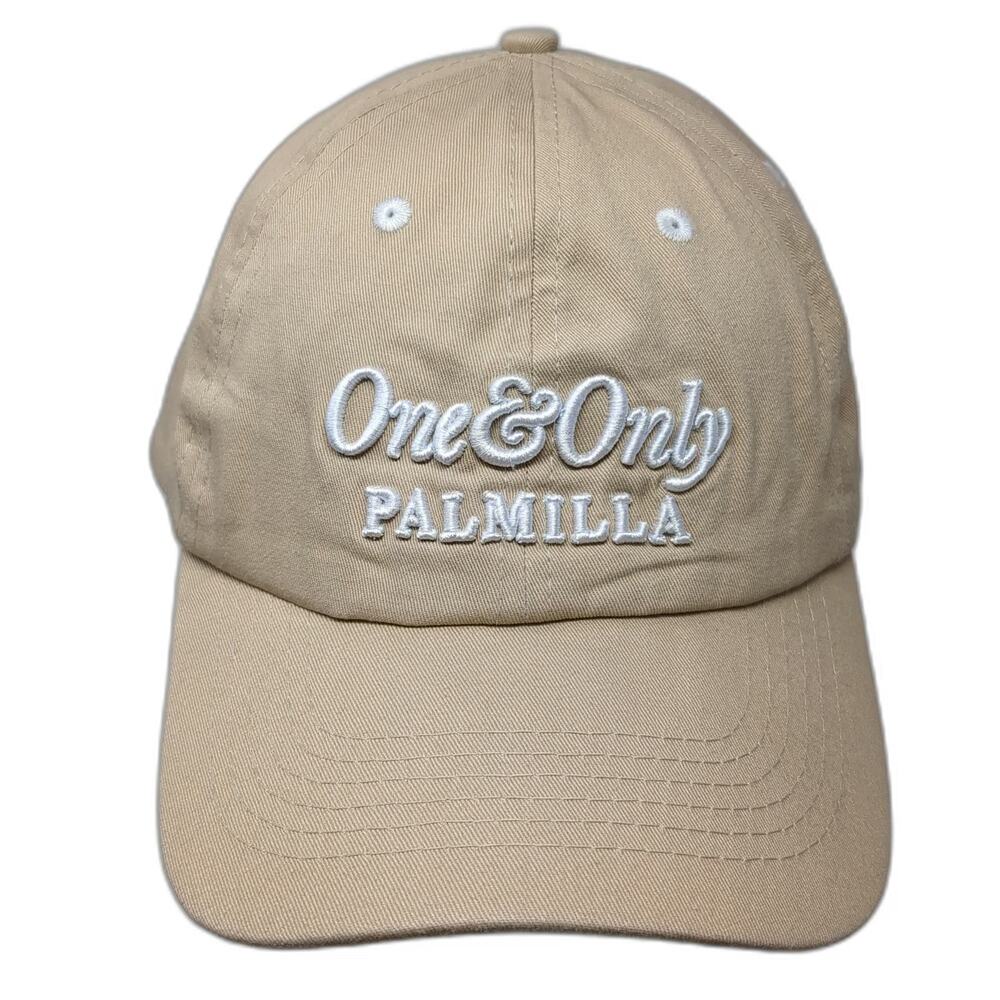 One&Only Palmilla Cotton Baseball Cap Beige One Size Strapback Curved Brim Hat